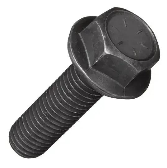 M6x12 8.8 Kalite Flanşlı Çelik Civata Siyah 200 Adet Paket - 1